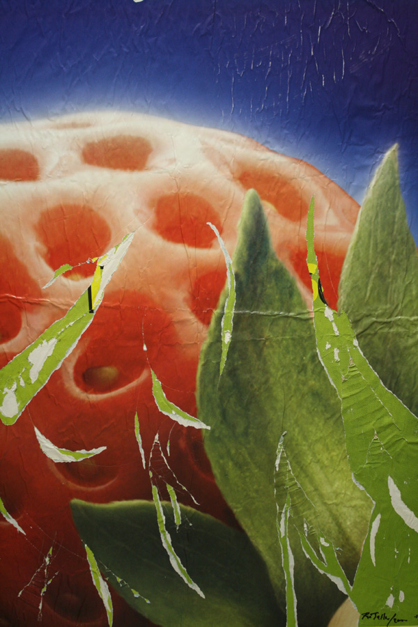 Mimmo Rotella, Frutta, 2000, Decollage auf Leinwand, 140 x 100 cm   