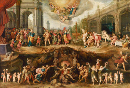 Frans Francken II (1581 - 1642) Der Mensch zwischen Tugend und Laster, versteigert für € 7,02 Mio