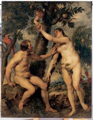 Peter Paul Rubens (1577-1640) nach Tiziano Vecellio, genannt Tizian (um 1485/90-1576), Adam und Eva, 1628/29, Leinwand, 237 x 184 cm, Madrid, Museo Nacional del Prado © MADRID, PHOTOGRAPHIC ARCHIVE, MUSEO NACIONAL DEL PRADO