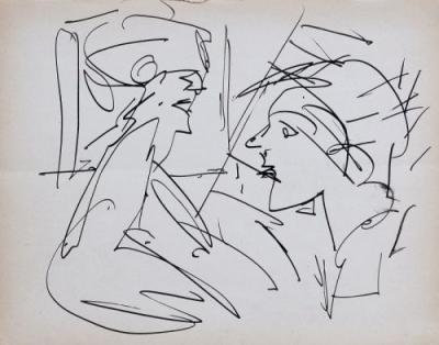 Ernst Ludwig Kirchner, Zwei im Gespräch. 1924- 1926.