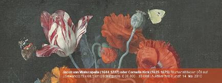 Blumenstillleben von Jacob von Walscapelle, 20.000/117.400 Euro