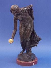 1480-Walter Schott, Bronzeplastik Kugelspielerin, Entw. 1897