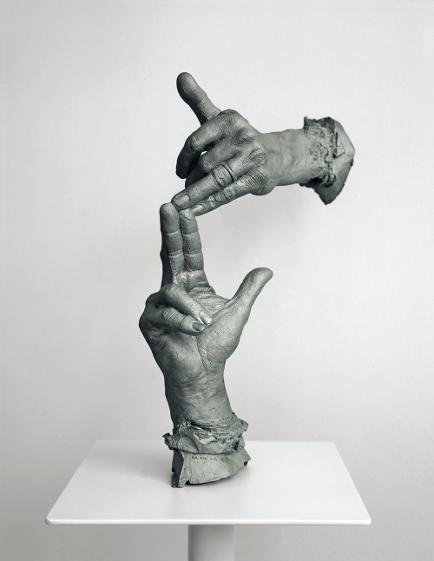 Bruce Nauman Pair of Hands (No. N) Weiße Bronze, 43 x 11 x 30 cm