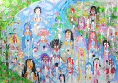 erik binder, panta rhei 3, 2008, aerosol on canvas, 200x300 cm