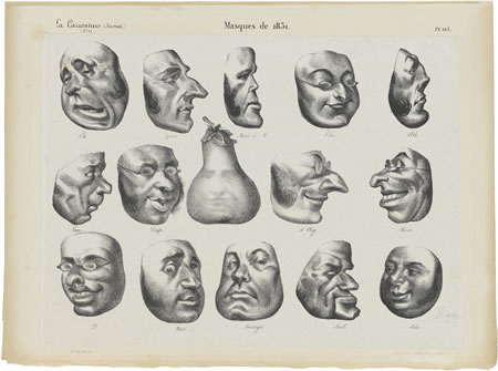 Honoré Daumier Masken von 1831