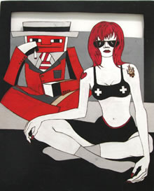 Kyril Rubkov, Series „Russkij Robot“, 2005-2007, acryl on wood, 75 x 90 cm 