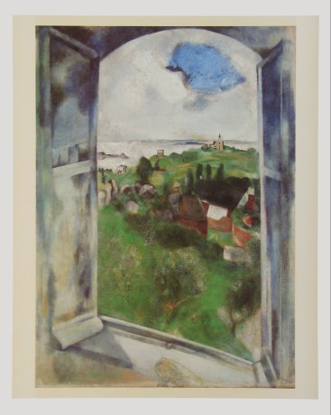 Chagall Marc Fenster mit Sicht auf die Insel Bréhat , 1924
