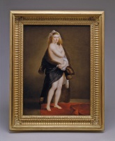 Porzellanbild mit Gemäldereproduktion „Das Pelzchen“ (Porträt der Hélène Fourment) nach Peter Paul Rubens