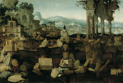 Herman Postma, Fantastische Landschaft mit römischen Ruinen