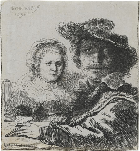 Rembrandt Harmenszoon van Rijn Selbstbildnis mit Saskia, 1636