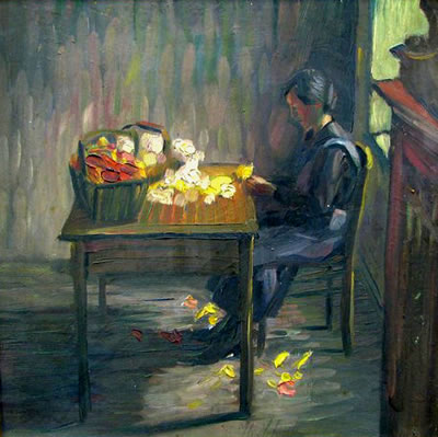 Gemälde stellt ein bisher unveröffentlichtes Werk (Öl/Malpappe) des Künstlers Kurt Schwitters (1887-1948) 