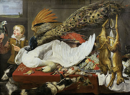 SNYDERS, Frans 1597 – 1657 Knabe in der Vorratskammer 25. März € 150.000 – 300.000 	  Öl auf Leinwand 150 x 200 cm