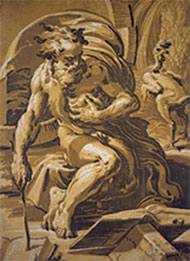 Ugo da Carpi nach Parmigianino, Diogenes (Detail), um 1527/30, Städel Museum, Frankfurt am Main, Graphische Sammlung, Photo: Peter McClennan
