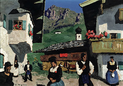 WALDE, Alfons 1891 – 1958 Tiroler Dorf