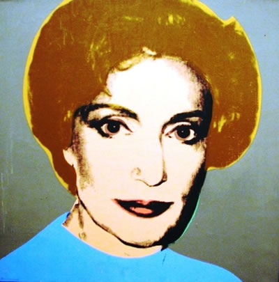 Andy Warhol , Doda Voridis, 1977, acrylic and silkscreen on canvas, 65 x 65 cm 