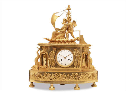 Claude Galle (1759-1815), zugeschr. Paris, um 1810. Bronze, feuervergoldet, ziseliert und poliert.