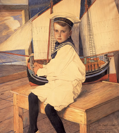 Josef Maria Auchentaller Porträt von Peter, 1906 Privatbesitz