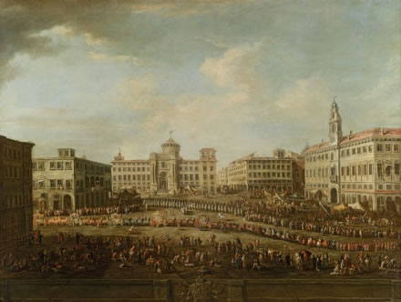Der Einzug des Fürsten Joseph Wenzel I. von Liechtenstein (1696–1772) in Parma am 3. September 1760 