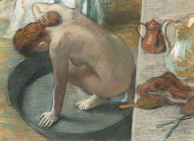 Edgar Degas Das Wannenbad , Pastell auf Karton, 60 x 83 cm Musée d’Orsay, Paris © bpk/RMN/Hervé Lewadowski 