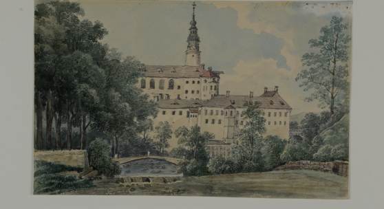 Traugott Faber: Schloss Weesenstein, 1844, Aquarell, Museum Georg Schäfer, Schweinfurt © Museum Georg Schäfer, Schweinfurt