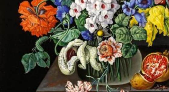 Sebastian Wegmayr (Wien 1776 – 1857 Wien) „Großes Blumenstück“, Öl auf Leinwand, signiert und datiert 1857 95 x 78 cm Galerie Szaal 