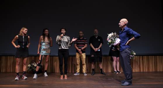 ImPulsTanz – Young Choreograhers’ Award 2021  Marie Ursin, Tamara Alegre, Christine Standfest, Arash T. Riahi, Frédéric Gies und Chris Haring © yako.one