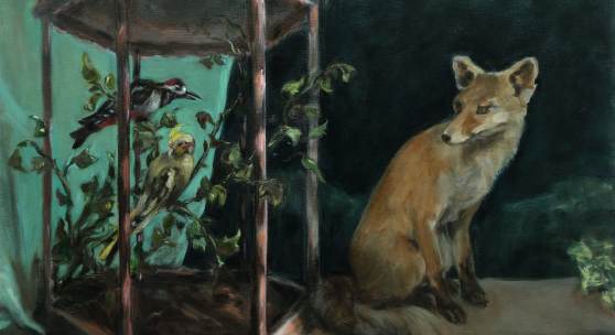 "Nocturne mit Fuchs" Öl auf Leinwand _oil on canvas_ 72 x 95 cm 2020