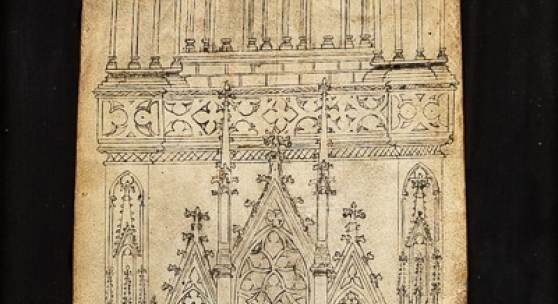 Spätgotischer Turmriss, Hans von Baden, um 1495, Architekturmuseum der TUM,