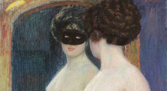 Maximilian Kurzweil, Weiblicher Akt vor Spiegel, um 1907, Öl auf Leinwand, 88 x 69,5 cm  Foto: Schütz Kunst & Antiquitäten Wien