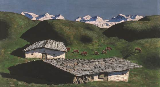 Alfons Walde (Oberndorf 1891 - 1958 Kitzbühel) „Almen und Gletscher“, 1932, erzielter Preis € 565.500