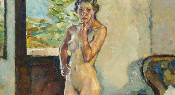 Leo Putz (1869 – 1940) "Am Fenster" | Liesl im Atelier des Künstlers | Öl auf Leinwand | 101 x 86 cm Taxe: € 40.000 – 60.000