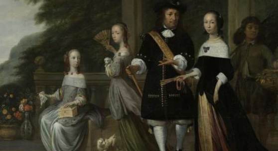 The Batavian Senior Merchant Pieter Cnoll and his Family, Jacob Coeman, 1665