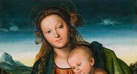 Lucas Cranach (1472 – 1553) Madonna mit Kind und Johannesknaben Öl auf Holz, 76 × 59 cm Schätzpreis: 350 000 – 700 000 €