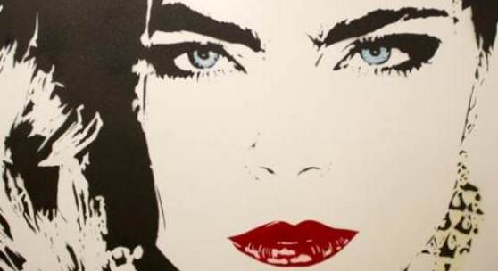 Bambi Street Artist Cara Delevigne Stencil on paper. 35 x 47 inch / 89 x 119 cm Edition: 50 Handisgned and numbered.
