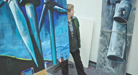 Brigitte Nolden in ihrem Atelier