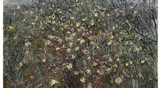 Opening Soon: 1. Anselm Kiefer, Walther von der Vogelweide, 2020. Emulsion, oil paint, acrylic, shellac and gold leaf on canvas. 280 x 380 cm (110.24 x 149.61 in). © Anselm Kiefer.