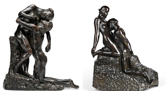 Camille Claudel, L’Abandon (price realised: £831,600) and Auguste Rodin, L’Eternelle Idole, grand modèle (price realised: £630,000)