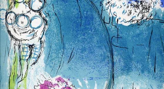 ((Bild “Chagall Paris Concorde komp”, Bildnachweis: Kunstkabinett Strehler)) „Place de la Concorde“ von Marc Chagall aus dessen berühmtem Verve- Zyklus „Vision de Paris“. Die Original-Farblithographie aus dem Jahr 1952 gehört zur reichen Offerte des Kunstkabinetts Strehler.
