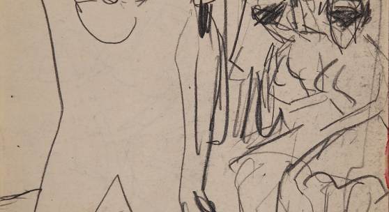 Ernst Ludwig Kirchner, Cabaretszene, 1910, Bleistift, 20,8 x 17 cm