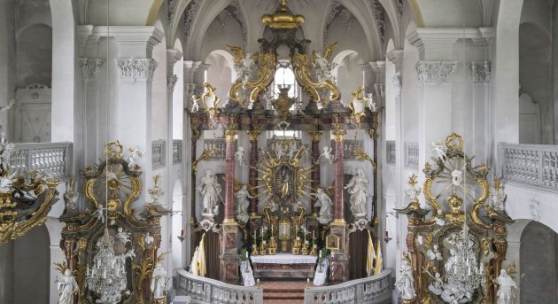   Altarraum der Wallfahrtskirche Maria Limbach in Eltmann © Deutsche Stiftung Denkmalschutz/Schabe