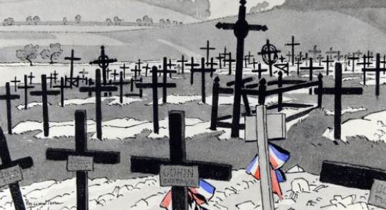 Georges - Edouard Darcy , Ein Friedhof bei Verdun , 1917 Musée des Beaux - Arts Reims
