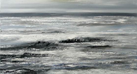 Bild 10: Gabriele Einstein, sea, Öl auf Leinwand, 2020,100&80 cm. 2.200 €