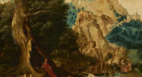 Herri met de Bles (um 1500 – nach 1560) Berglandschaft mit Szenen aus dem Leben von Johannes dem Täufer | Öl auf Holz | 75,5 x 62,5 cm Taxe: € 50.000 – 80.000