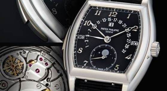 Patek Philippe, An Exceptional Platinum Tonneau-Shaped Automatic Minute Repeating Perpetual Calendar Wristwatch With Retrograde Date, Moon Phases And Leap Year Indication, REF 5013P CIRCA 2004; Est. HK$ 2,800,000-3,800,000 / US$359,000 – 487,000*
