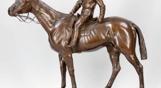 Léon Bureau 1866 Limoges - 1906 Limoges - Jockey zu Pferd - Bronze. Schätzpreis:	5.000 €