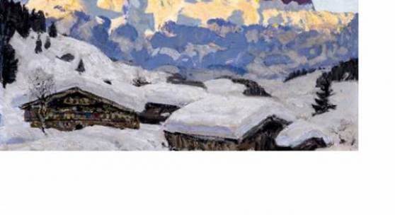 WALDE, Alfons 1891 – 1958 Häuser im Gebirge 1932, Öl auf Karton 32,7 x 52 cm  € 50.000 – 100.000 