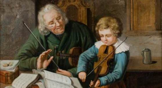 Der alte Geigenlehrer Unbekannter Maler Um 1840 Leinwand © Gesellschaft der Musikfreunde in Wien