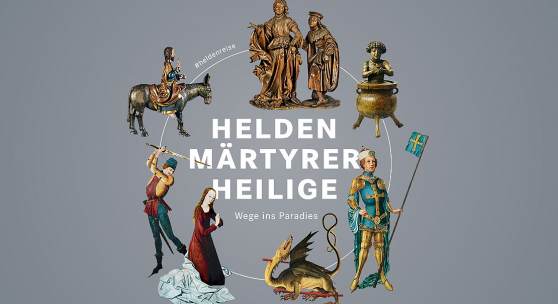 Plakat "Helden, Märtyrer, Heilige. Wege ins Paradies "