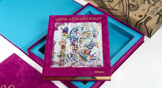 Der im teNeues Verlag erschienene Bildband „Leon Löwentraut“, Fotograf: Tobias Becker, Rechte by Leon 
