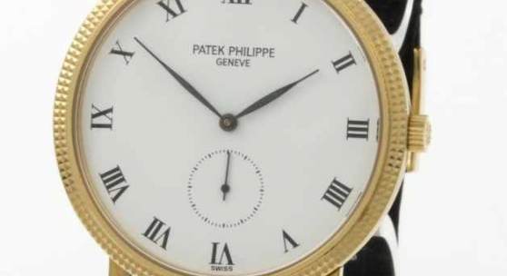Patek Philippe-Armbanduhr "Calatrava" Clou de Paris Gehäuse aus Gelbgold 750. Aufrufpreis:	4.000 EUR